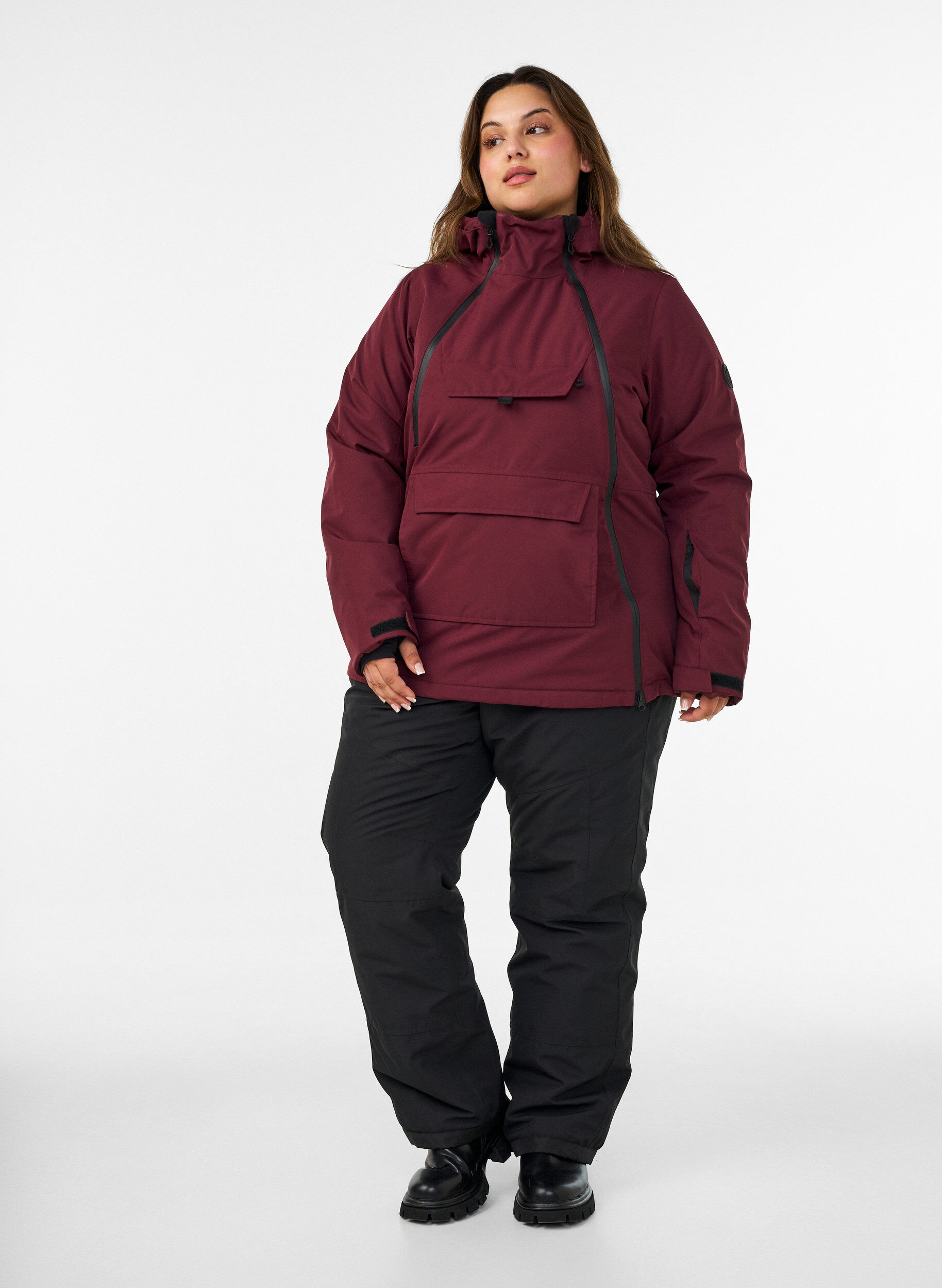 ZizzifashionFunctional ski anorak with hood, Red, Model image number 1