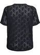 Jersey T-shirt with eyelet pattern, Black, Packshot image number 1