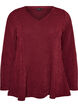 Jersey blouse with a ribbed texture and an A-line fit, Red, Packshot image number 0