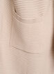 Long rib-knitted cotton cardigan, Beige, Packshot image number 3