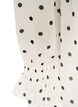 Viscose dress with ruffles and sheer sleeves, White, Packshot image number 3