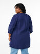 Cotton muslin tunic with broderie anglaise, Blue, Model image number 2