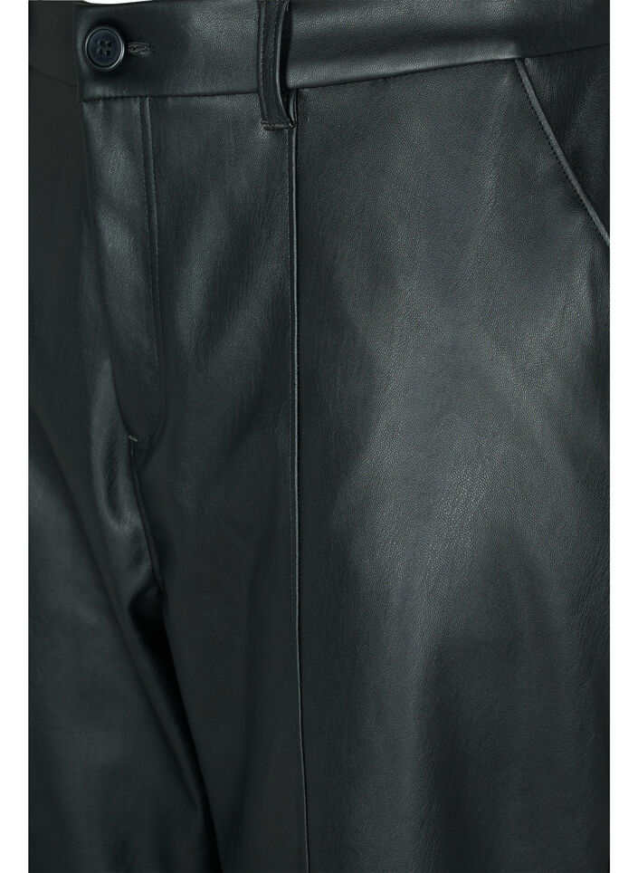 Trousers in faux leather, Black, Packshot image number 2