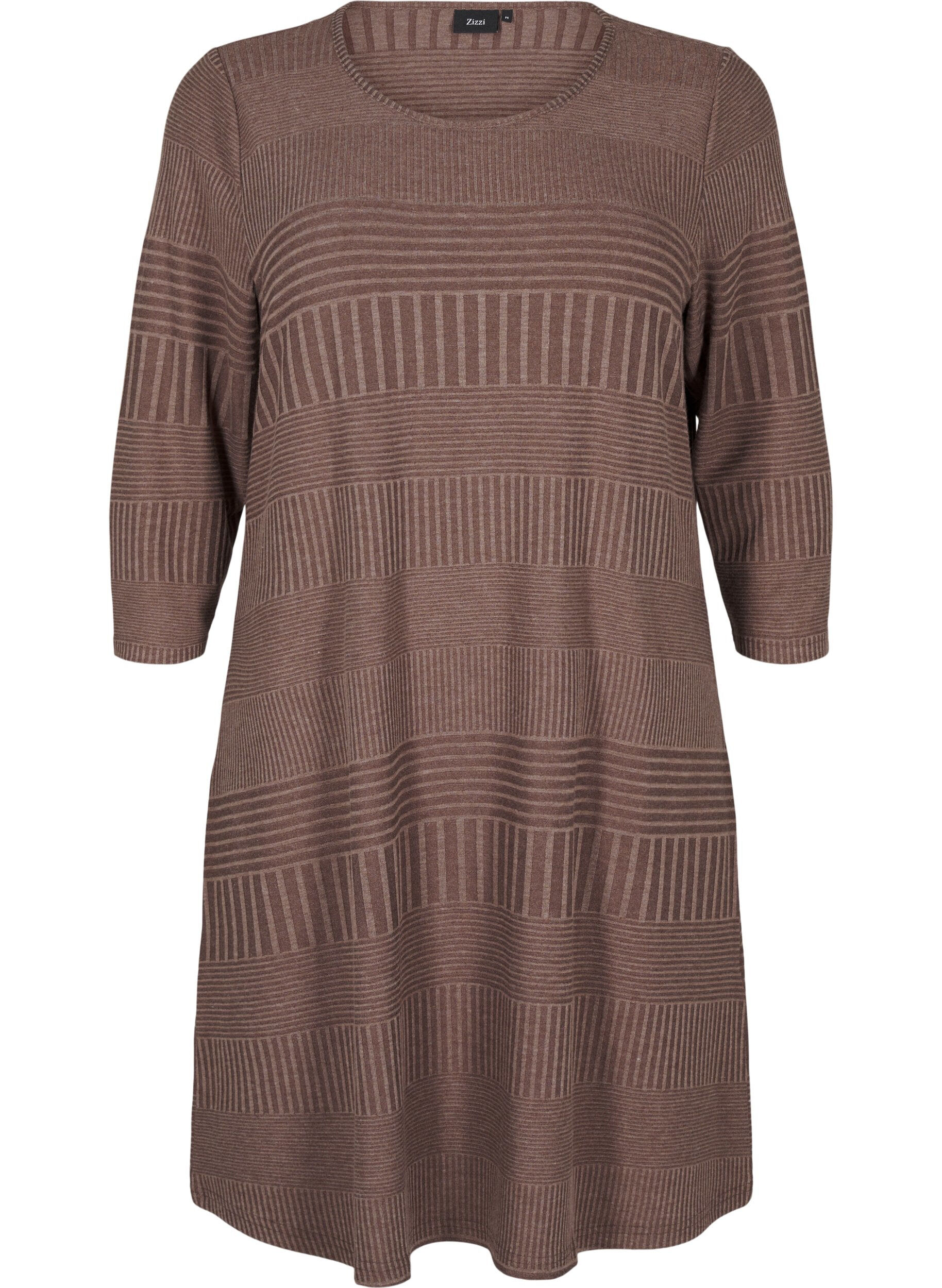 Zizzifashion Dress with 3/4 sleeves and striped pattern, Ch. Martini Mel., Packshot image number 0