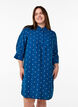 Short dress with collar and chest pocket, Blue, Model image number 0
