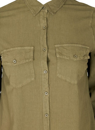 Tunic in cotton, Ivy green, Packshot image number 2