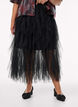 Midi tulle skirt with elastic waistband, Black, Model image number 2
