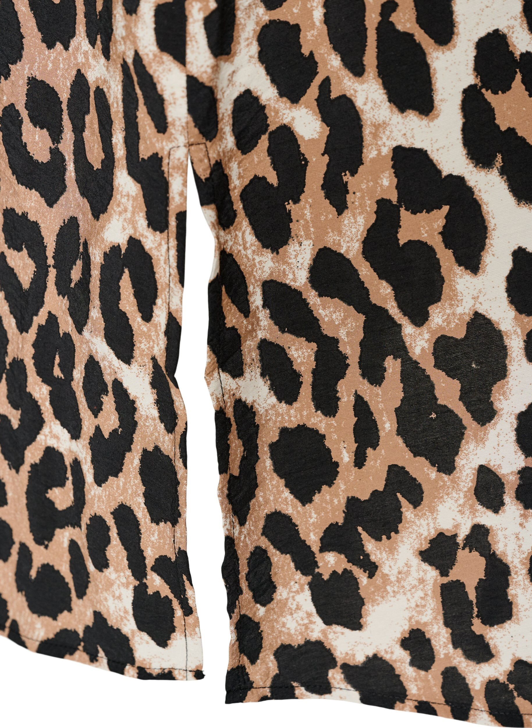 Zizzifashion V-neck dress in viscose, Brown, Packshot image number 3