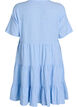 Knee-length A-line dress in linen and viscose, Light Blue, Packshot image number 1