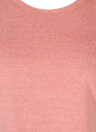 Marled cotton t-shirt, Faded Rose melange, Packshot image number 2