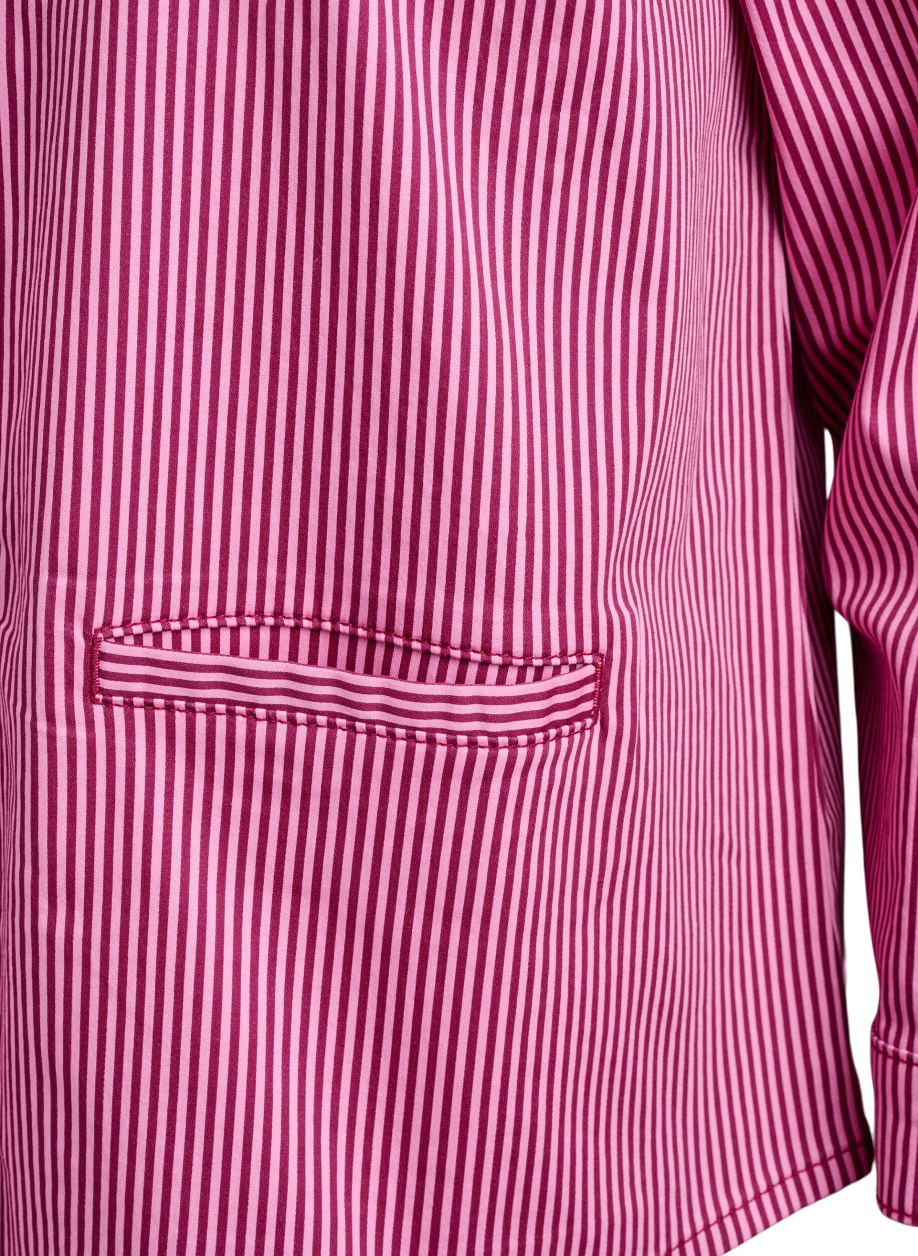 Zizzifashion Striped shirt with pockets, Red, Packshot image number 3