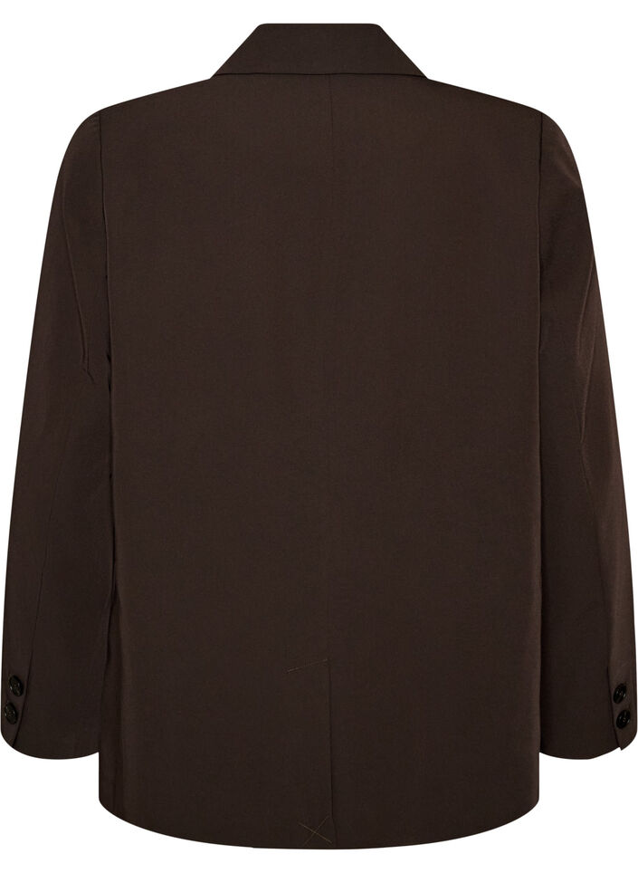 Double-breasted blazer with a loose fit, Brown, Packshot image number 1