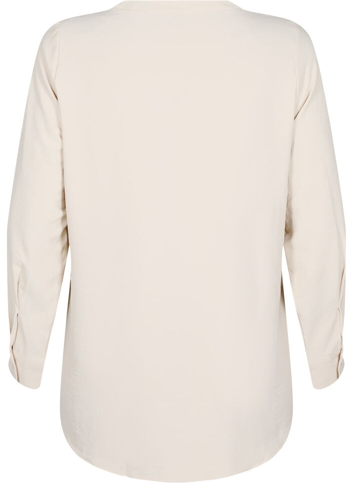 FLASH - Shirt blouse with long sleeves, Beige, Packshot image number 1