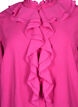 Ruffle shirt blouse in viscose, Rose Violet, Packshot image number 2