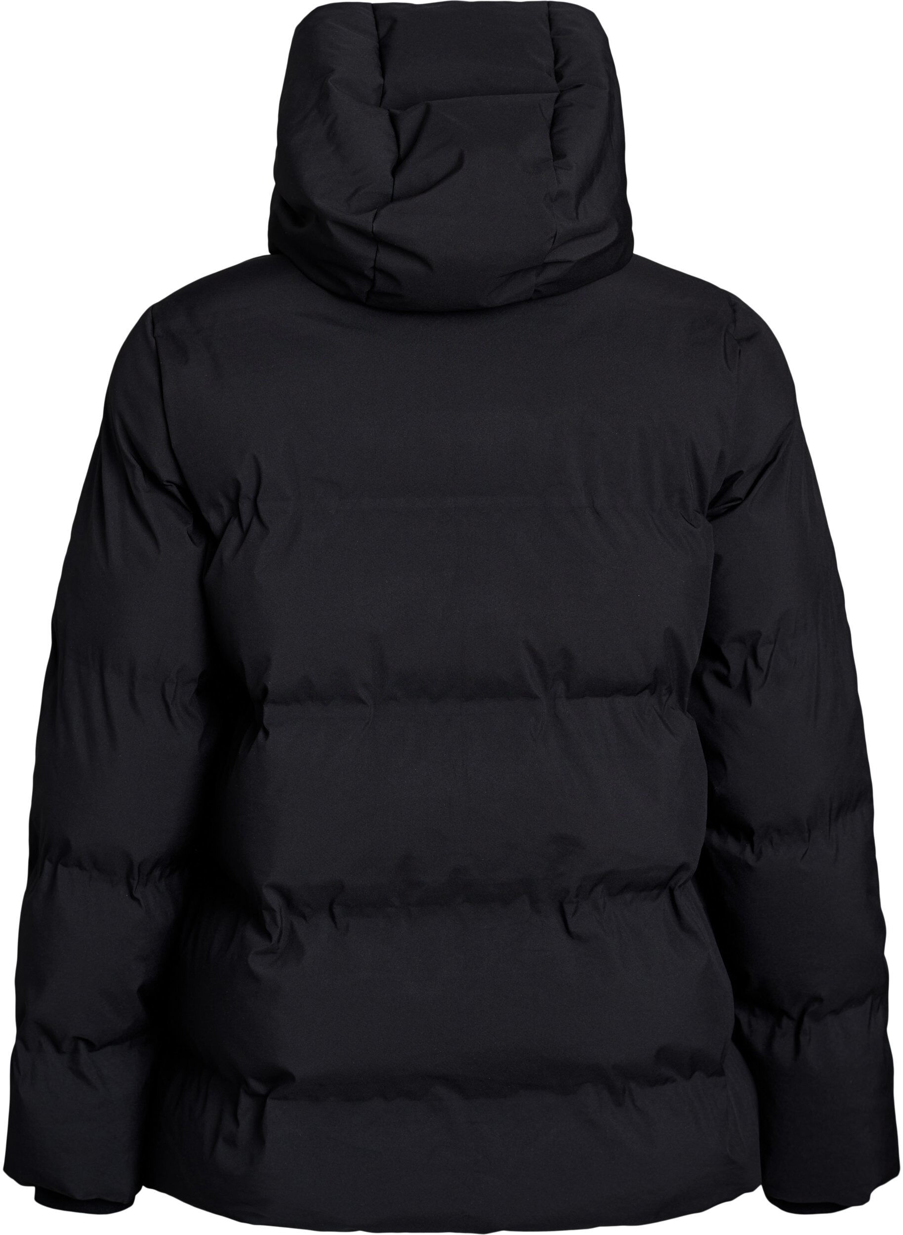 Zizzifashion Short puffer jacket with detachable hood, Black, Packshot image number 1