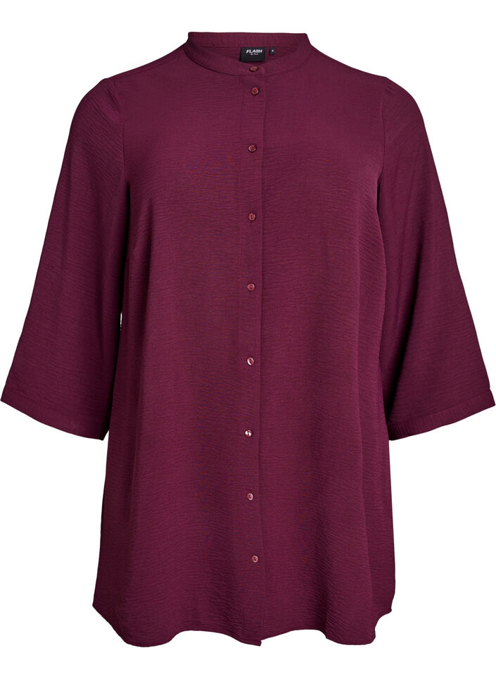 FLASH - Tunic with 3/4 sleeves, Dark Bordeaux, Packshot image number 0