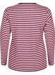 Striped blouse with long sleeves, Pink, Packshot image number 1