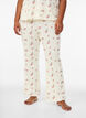 Organic cotton pyjama bottoms with a textured pattern, Vanilla, Model image number 1