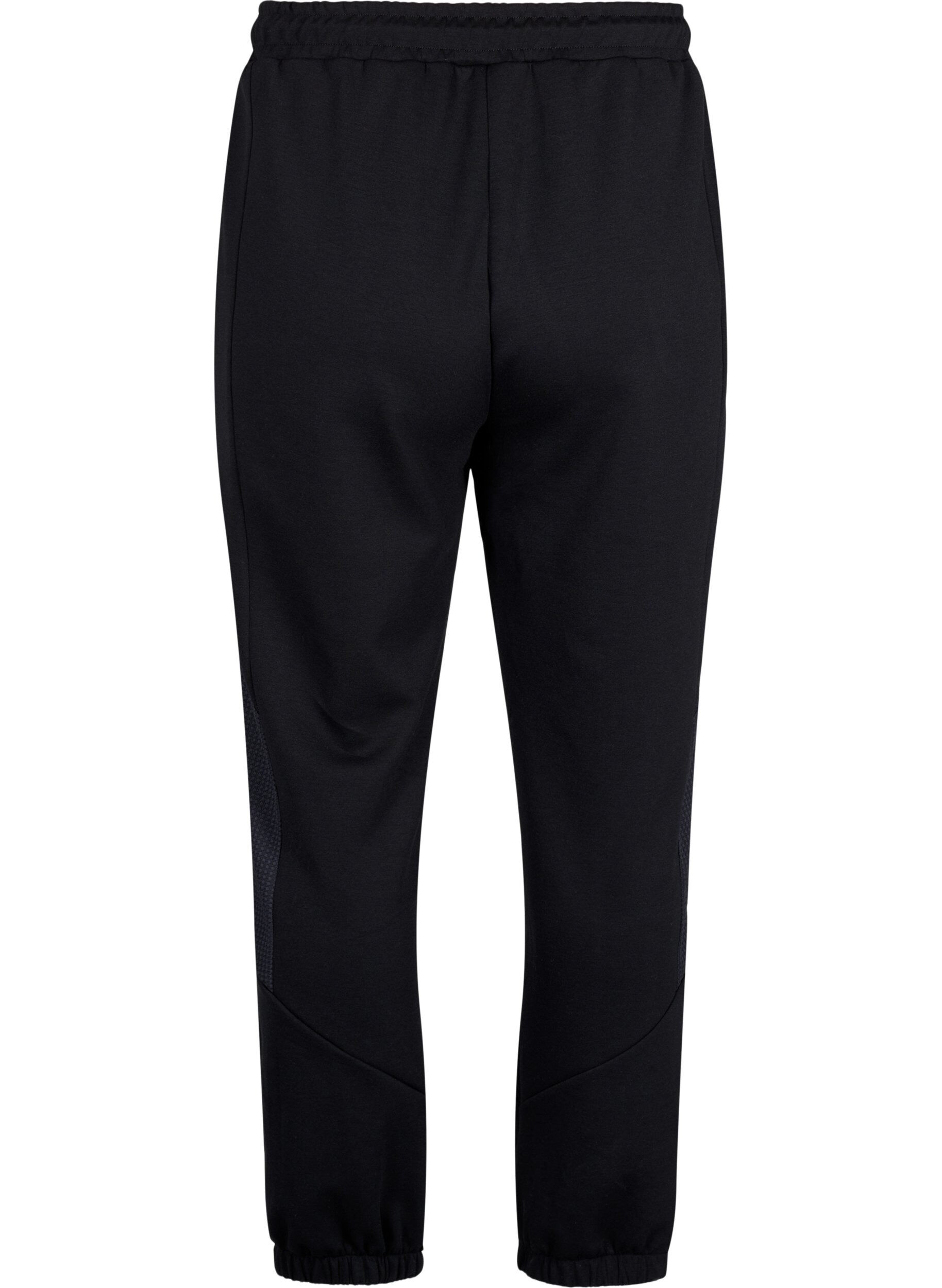 Zizzifashion Sweatpants with textured detail, Black, Packshot image number 1