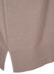 Long-sleeved knitted blouse with slit, Grey, Packshot image number 3