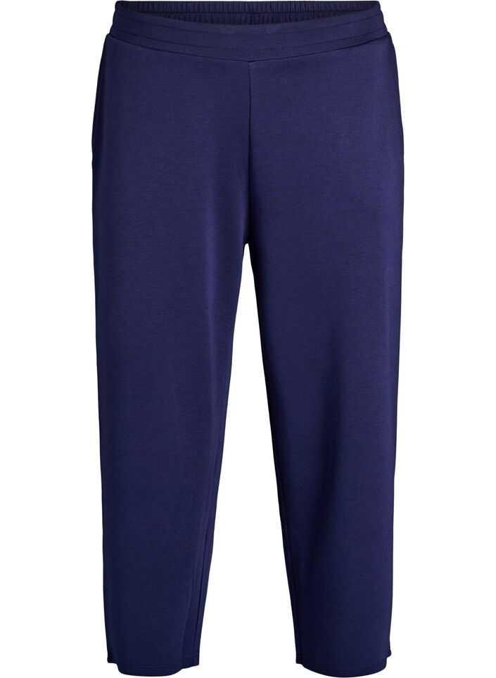 7/8 modal mix pants with pockets, Blue, Packshot image number 0