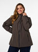 Waterproof winter jacket with detachable hood, Brown, Model image number 0