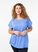 Loose workout t-shirt with short sleeves, Blue, Model image number 0