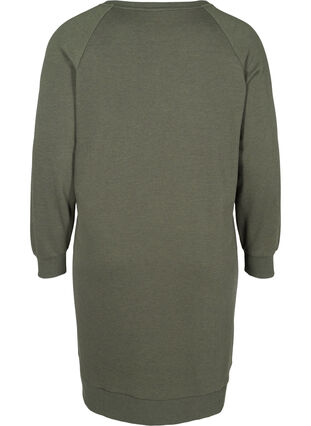 Sweater dress with pockets and slits, Ivy Green Mel., Packshot image number 1