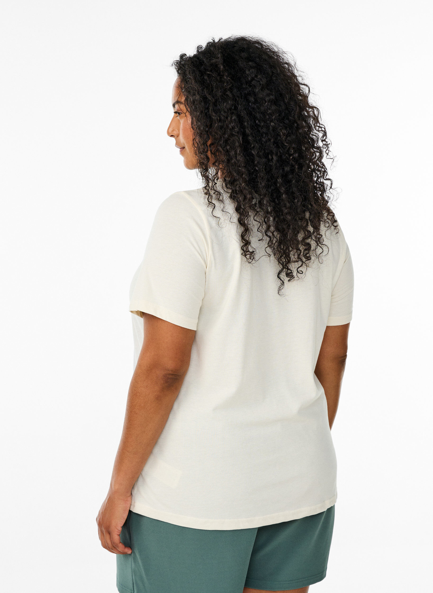 Zizzifashion FLASH - T-shirt with motif, Vanilla, Model image number 2