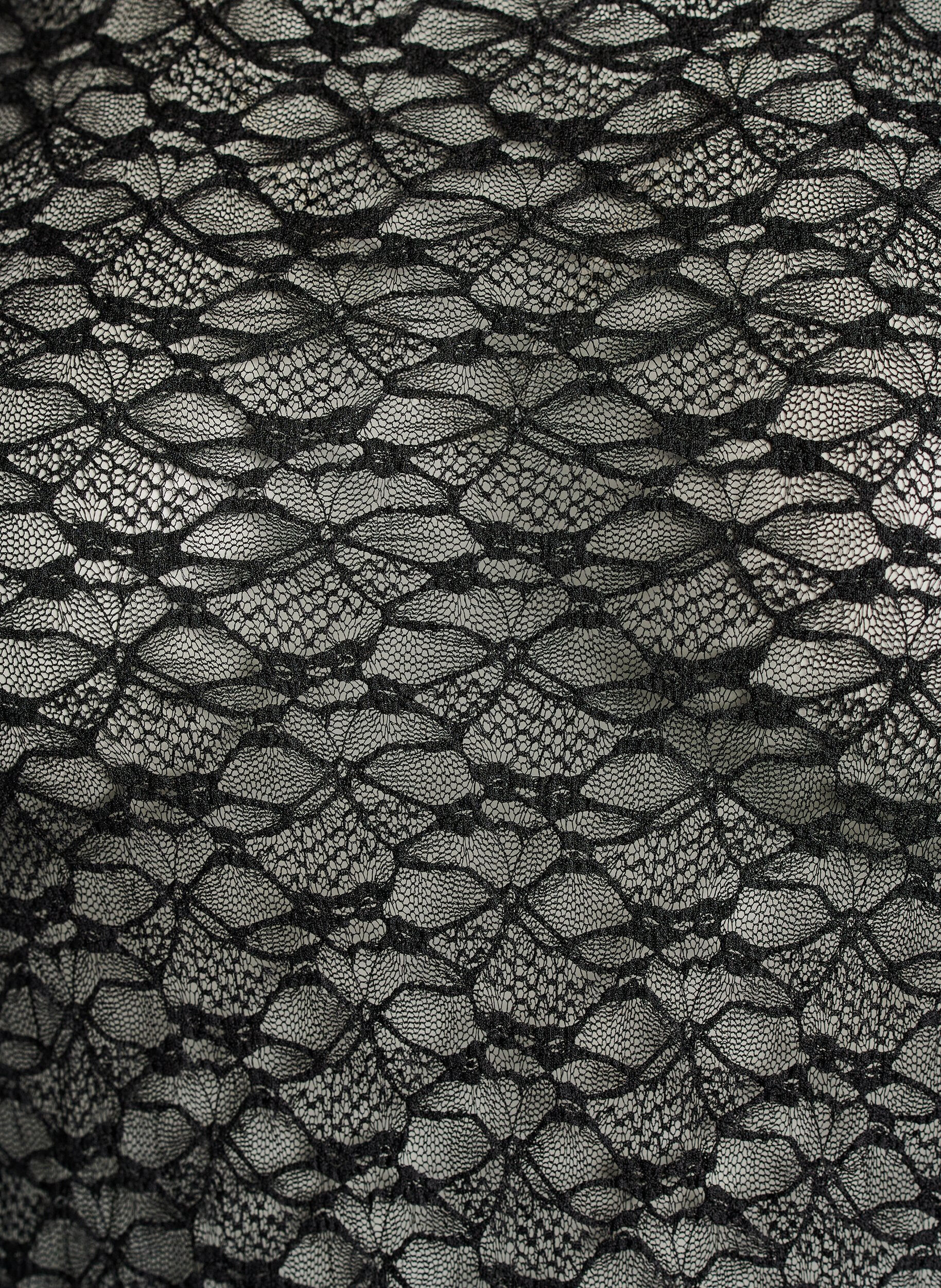 ZizzifashionSheer lace blouse with long sleeves, Black, Packshot image number 2