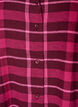 Checked cotton pyjama shirt with long sleeves, Red, Packshot image number 2