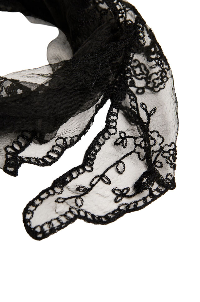 Triangular lace scarf, Black, Packshot image number 1