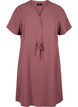 Short sleeve dress with tie waist, Rose Brown, Packshot image number 0