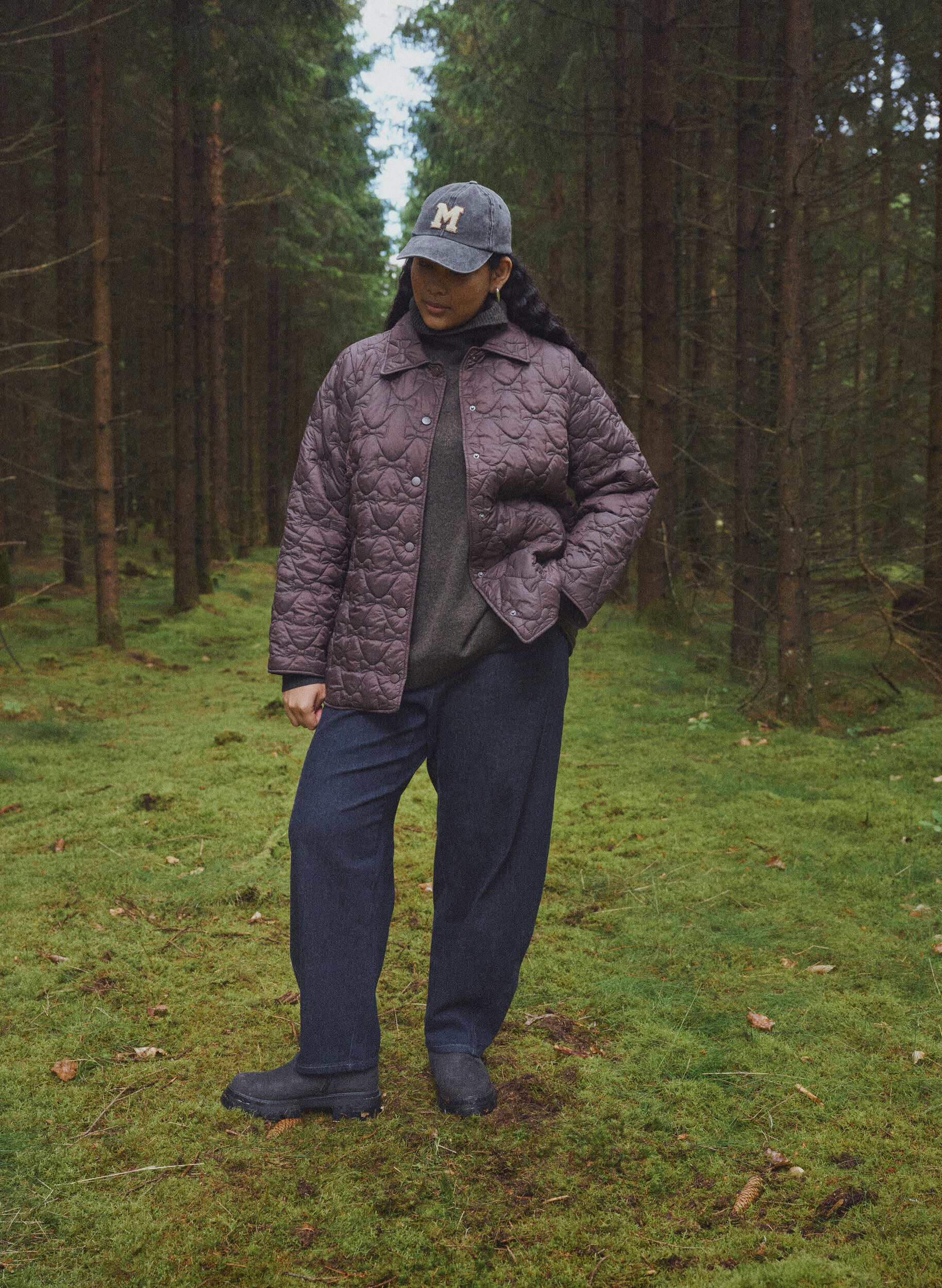 Lightly padded jacket with decorative quilting
