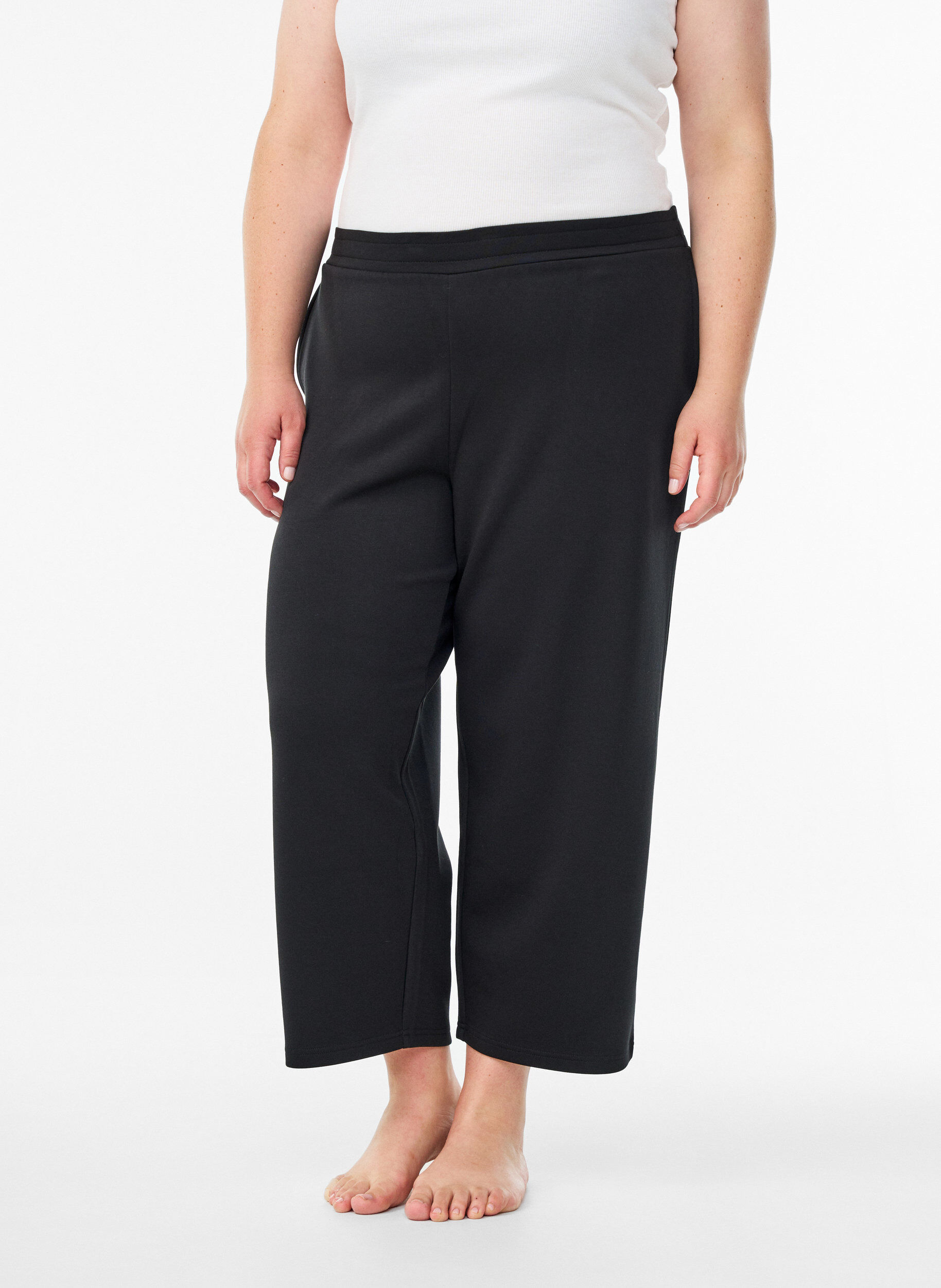 Zizzifashion 7/8 modal mix pants with pockets, Black, Model image number 2