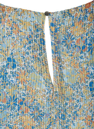 Plisse dress with floral print, Light Blue Multi AOP, Packshot image number 3