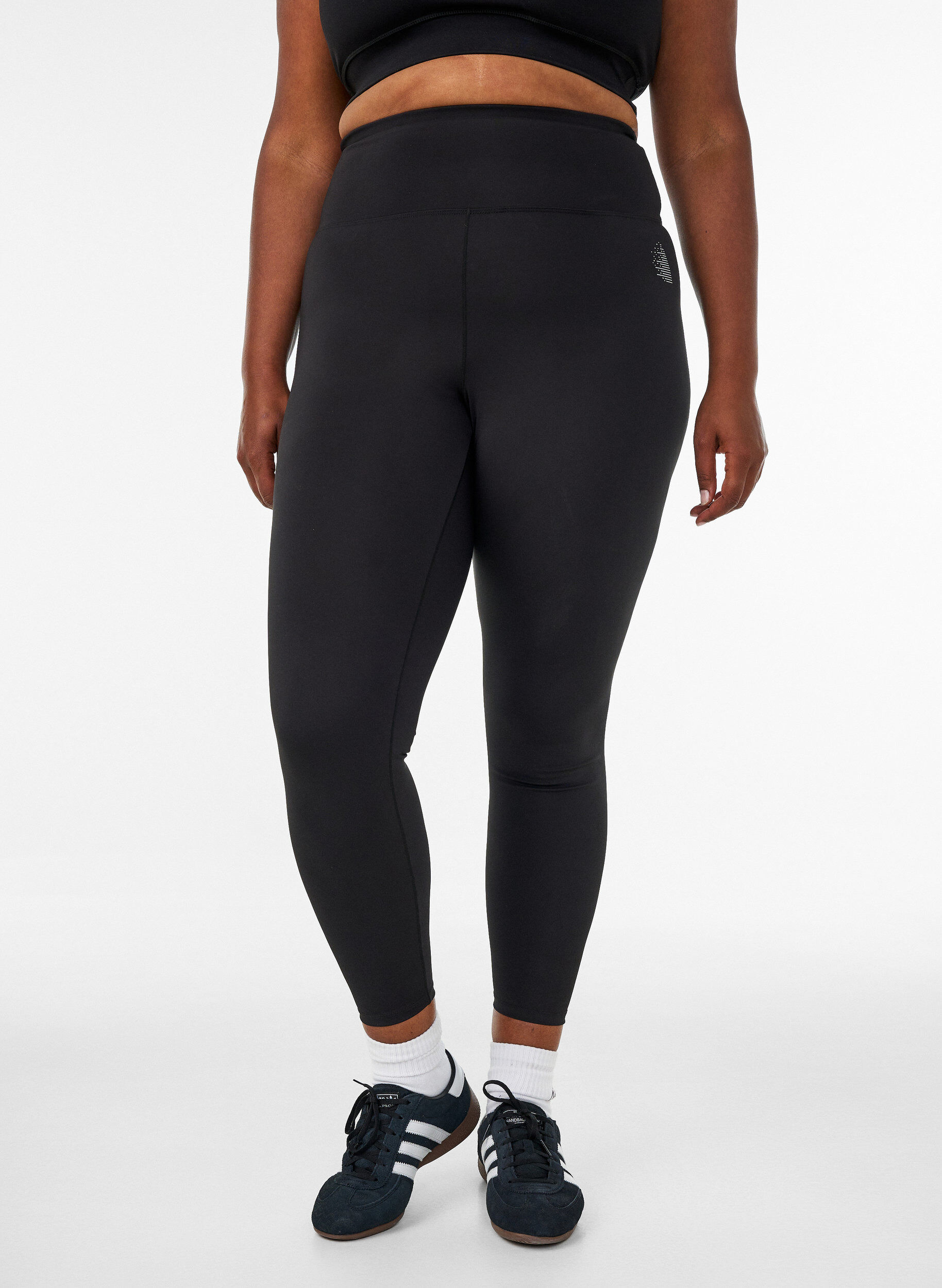 Zizzifashion Training tights with a high waist and pocket in the waistband, Black, Model image number 2