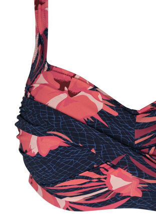 Printed bikini top, Night Sky Flower, Packshot image number 2