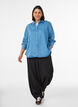 Denim shirt in lyocell with press studs, Light Blue, Model image number 1