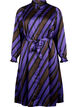 Satin shirt dress with diagonal stripes, Stripe AOP, Packshot image number 0