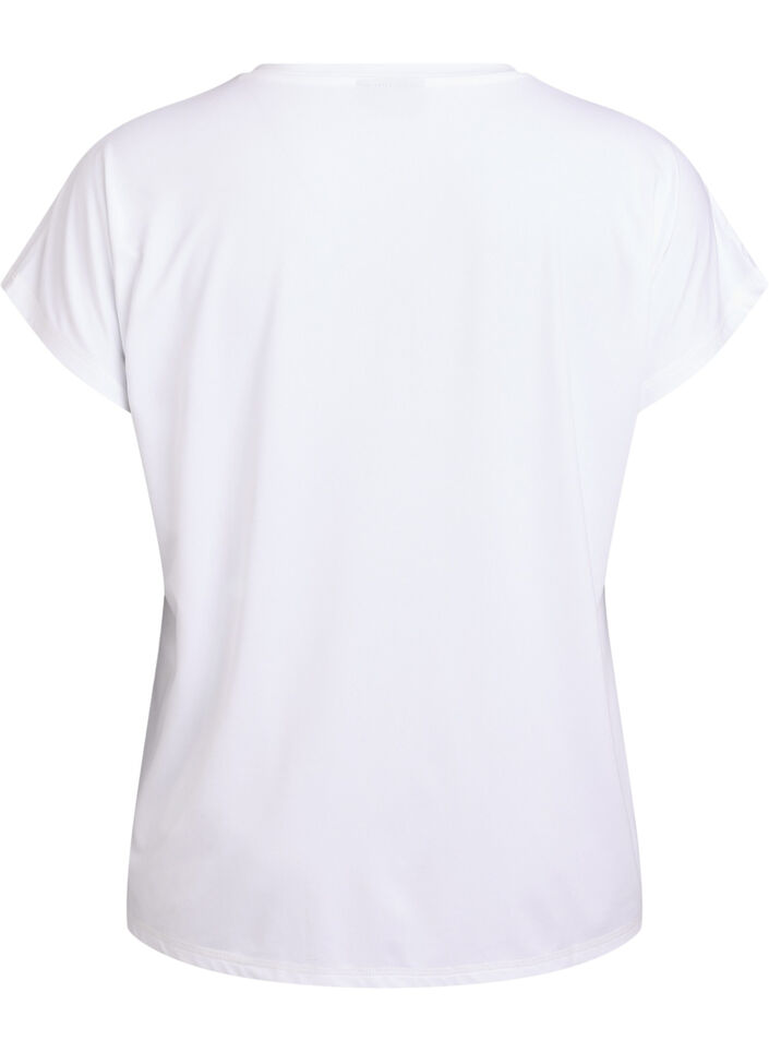 Solid-coloured training T-shirt, White, Packshot