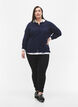 Viscose knit cardigan with buttons, Navy Blazer, Model image number 2