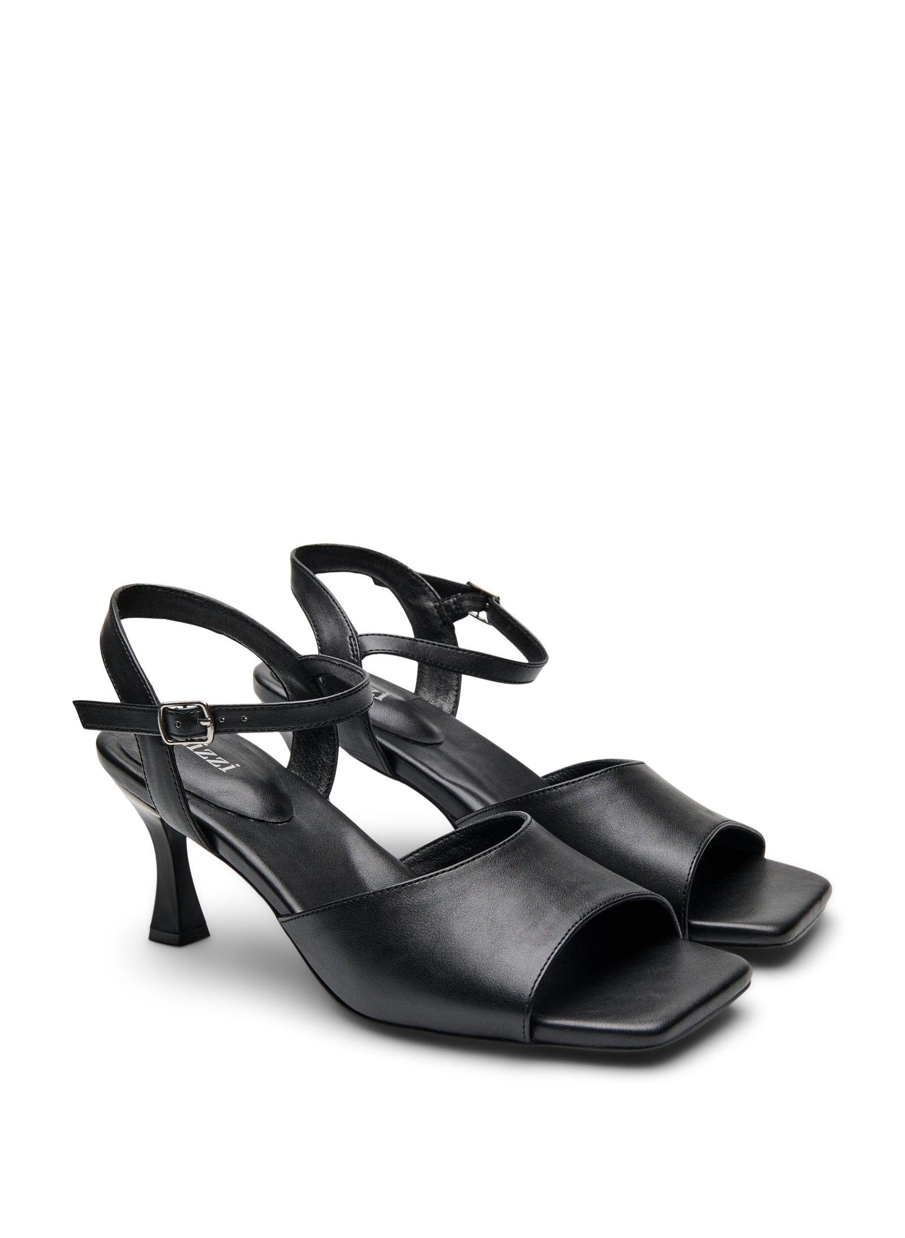 Zizzifashion Pumps with an open toe and square toe, Black, Packshot image number 1