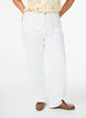 Straight fit jeans with a tie belt, White, Model image number 2