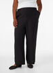 Viscose trousers with an elasticated waist and straight legs, Black, Model image number 2
