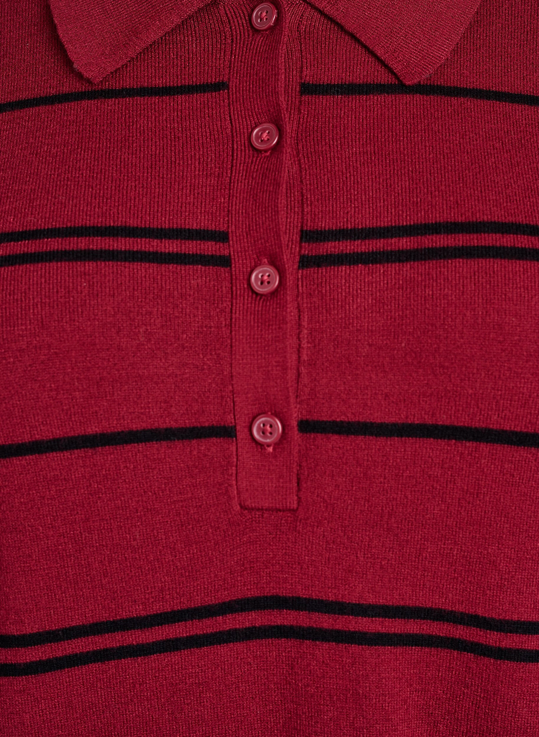 Zizzifashion Knit blouse with collar, Red, Packshot image number 2