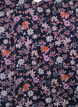 Blouse with floral print and glitter thread, Blue, Packshot image number 2