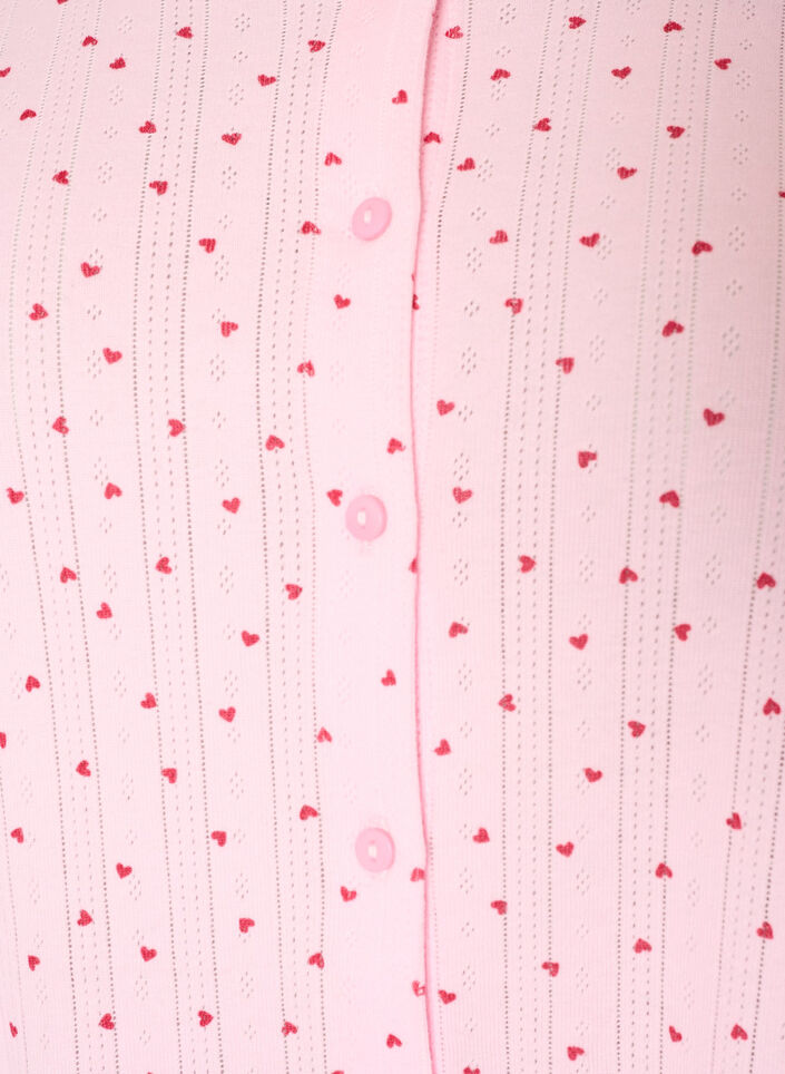 Cardigan in organic cotton with eyelet embroidery, Pink, Packshot image number 2
