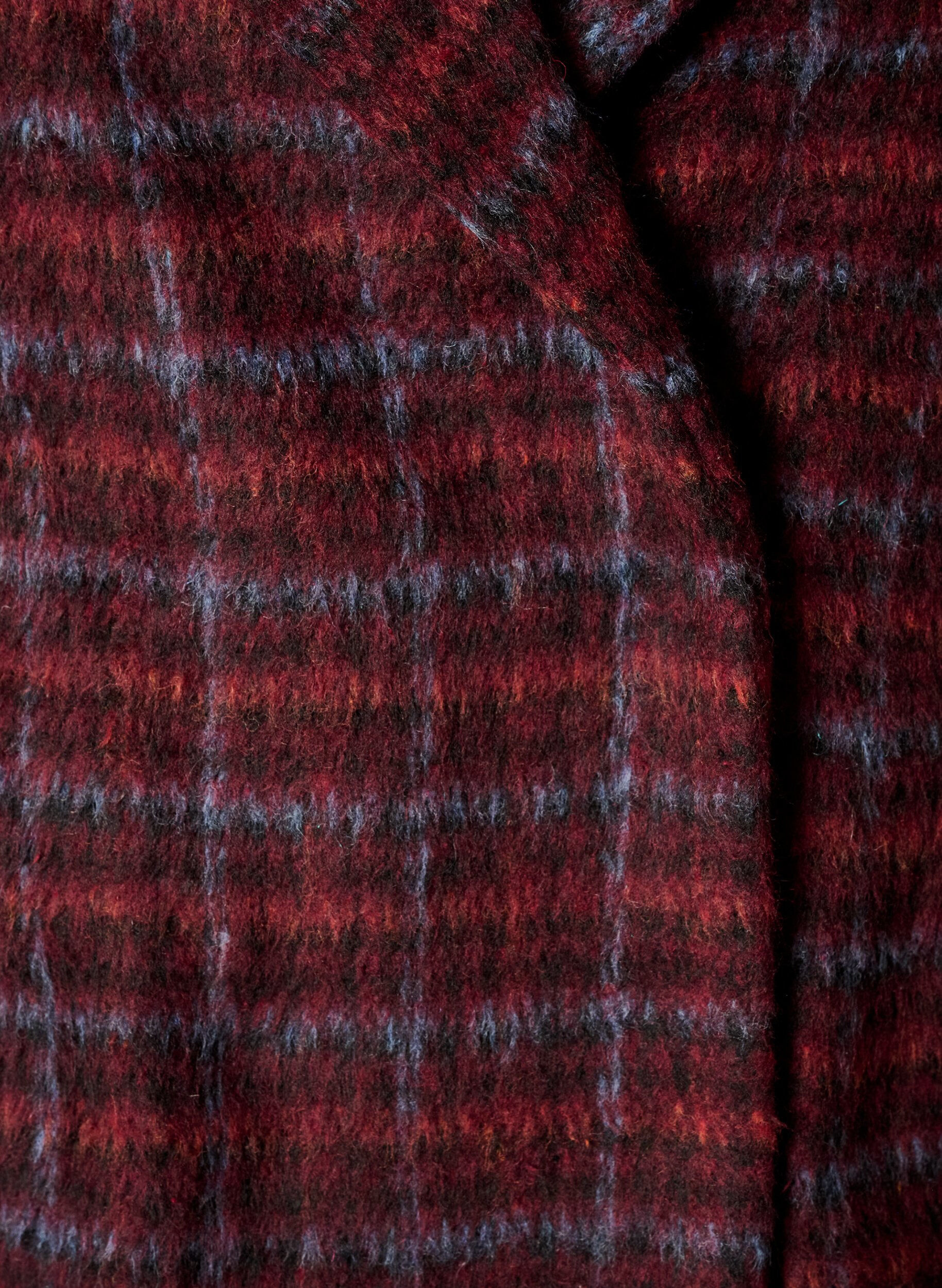 ZizzifashionChecked coat with pockets, Red, Packshot image number 2
