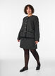 Jacket in boucl&eacute; with gold-coloured buttons, Black, Model image number 1